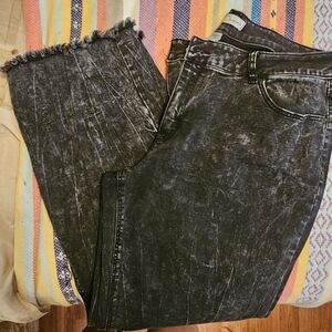 Cato Distressed Black Ankle Jeans